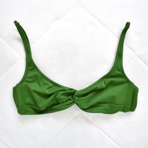 J. Crew Green Twist Bikini Top